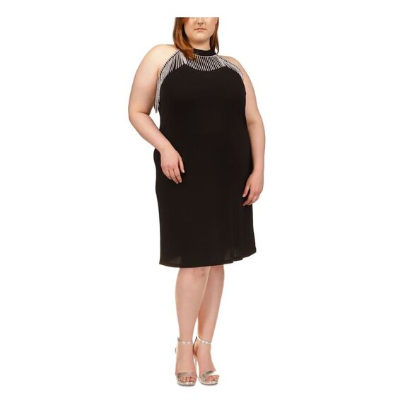 MICHAEL MICHAEL KORS Dresses & Skirts - MICHAEL MICHAEL KORS Womens Black Unlined Trim Neckline Sleeveless Dress Plus 4X
